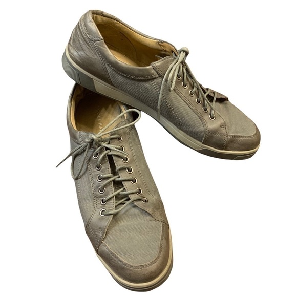 Cole Haan Men’s Lace Up Canvas & Leather Gray Lightweight Sneakers, Size 11 - Picture 1 of 11